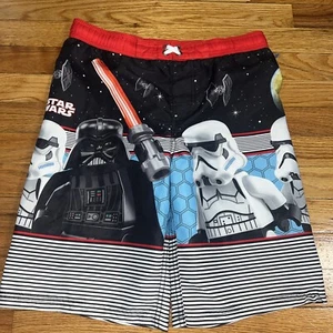 Lego x Star Wars Boys Youth Sz Large Board Swim Trunk Shorts Storm Troopers - Picture 1 of 7