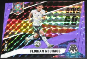 2021 Panini Mosaic UEFA Euro Florian Neuhaus Purple Flourescent /70 Give & Go - Picture 1 of 2