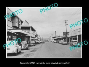 OLD 6 X 4 HISTORIC PHOTO OF PROSERPINE QUEENSLAND THE MAIN ST & STORES c1958 - Bild 1 von 1