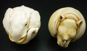 HARMONY KINGDOM ROLY POLY "LOUISE" ELEFANTE & "ROSEANNE" RINOCERONTE Made in UK - 2 - Foto 1 di 16
