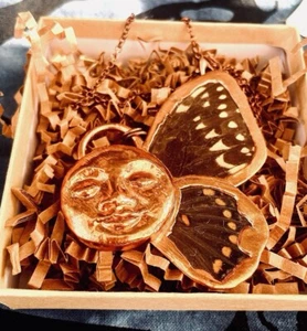 Copper & Ashes Bronzed Real Butterfly Wing Necklace – Nature Boho Fantasy - Picture 1 of 1