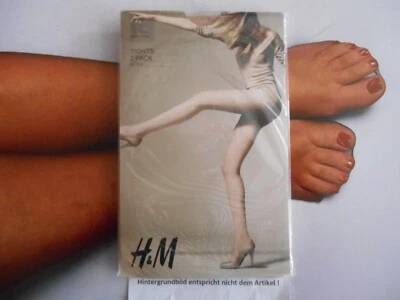 H und M 2 Pack Strumpfhose 20 DEN Gr. L - London # 2688 - Bild 1 von 2