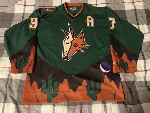 Starter Arizona Phoenix Coyotes Jeremy Roenick Hockey Jersey Peyote Size Large Cover