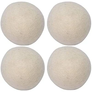 Wool Dryer Balls - Natural Fabric Softener, Reusable, Reduces Clothing Wrinkles - Picture 1 of 1