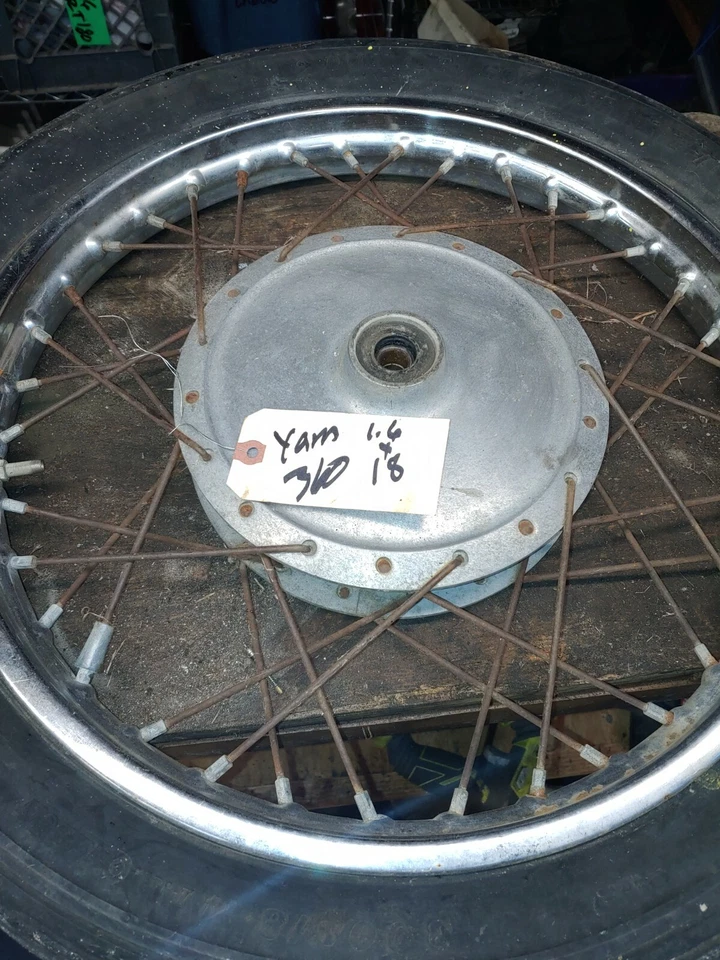 1977 Yamaha XS360 2D  front rim  1.6x18 - Image 1 of 4