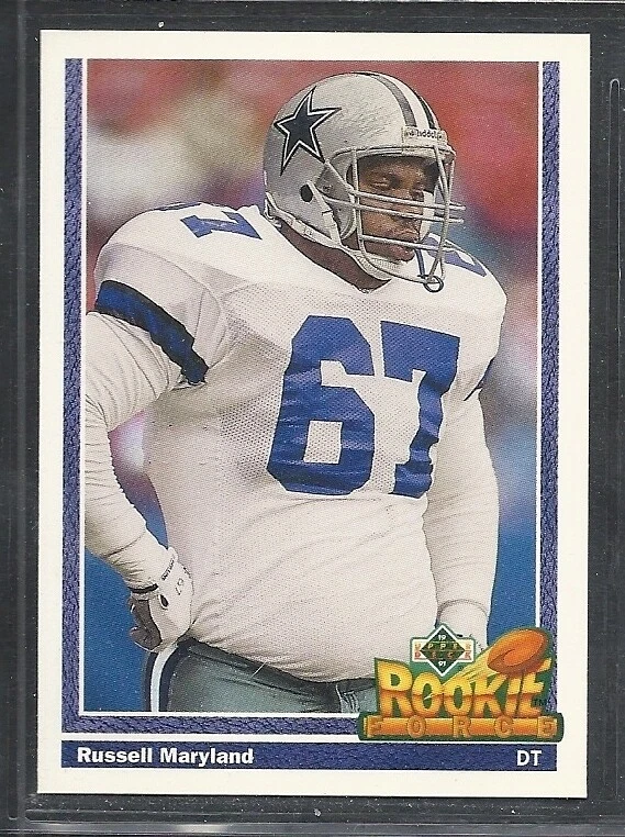 1991 Upper Deck Football - Rookie - #636 - Russell Maryland - Dallas Cowboys - Image 1 of 1