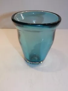 Stafford 1996 Art Glass Vase, Smoke Blue Tone - Picture 1 of 4