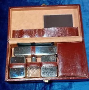 Vintage Travel Toilette Set Necessaire Per uomo Set da viaggio ANNI 70 - Imagen 1 de 6
