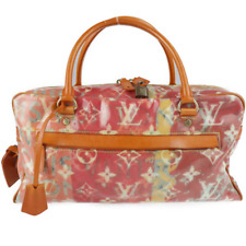 Louis Vuitton Monogram Pulp Weekender PM Rose Traveling Handbag M95734 Rank A LV