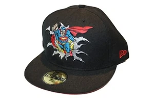 Superman DC Marvel Comics Hero New Era 59FIFTY Character Basic Black FITTED CAP - Picture 1 of 4