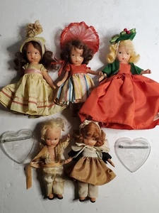 Lot of 5 Nancy Ann Story Book Bisque Dolls Jointed (articulating) Arms - Vintage - Picture 1 of 10