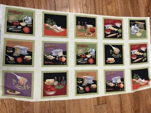 Al Dente Italian Pasta Hot Pad Potholders Cotton Fabric Panel sew - quilt - Picture 1 of 1