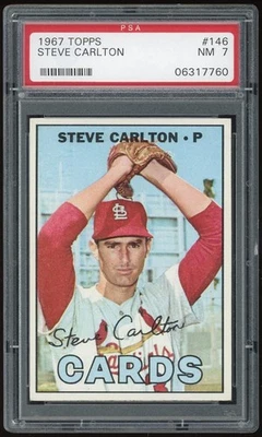 1967 Topps #146 Steve Carlton PSA 7 *7760 Foto 1 de 2