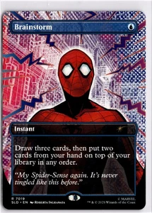MTG Secret Lair Spider-Man Non-Foil Brainstorm () 7019 SLD R NM Scan MagicTheGat - Bild 1 von 2