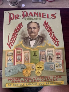 Dr Daniels' Veterinary Medicines Metal Tin Sign - Picture 1 of 4