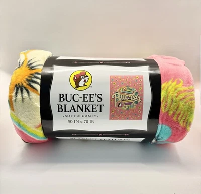 Manta Coral Tropical Buc-ee's 50"x70" Suave y Cómoda Edición Limitada Verano 2025 Foto 1 de 4