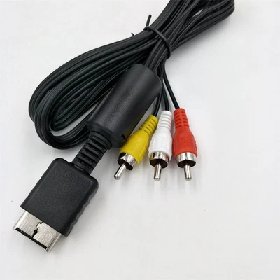 AV to RCA Audio Video Composite Cable Cord For Sony PS1 PS2 PS3 PS3 Slim 6 Feet - Image 1 of 4