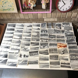 Vtg Lot (78) Racing & Baseball Photos Photograph Pictures Black White 60s BND - Picture 1 of 9