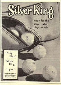 Original 1933 Advert for SILVER KING Golf Balls Small Vintage Print Ad Ephemera - Picture 1 of 1