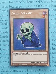 BLMM-EN002 Skull Servant Yu-Gi-Oh Card 1st Edition Chibi Artwork New - Picture 1 of 3