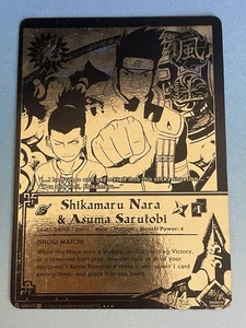 Naruto CCG, Shikamaru Nara & Asuma Sarutobi, us040, MP, Foil, Black Gold - Bild 1 von 4