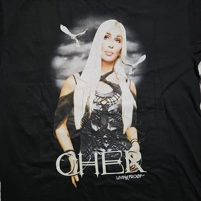 Authentic CHER T-Shirt LIVING PROOF XL Farewell Tour 2002 Concert Double Sided - Image 1 of 4