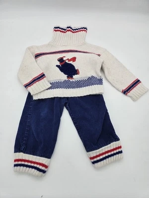 Vintage 1970-80s Sesame Street 3D Cookie Monster Outfit  Knit  Corduroy  - Image 1 of 4