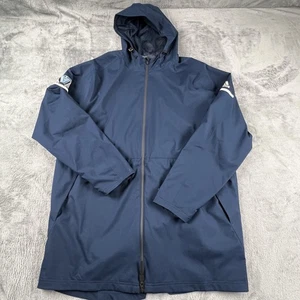 Adidas Jacket Mens XL Navy Climaproof Stadium Parka Hooded Waterproof BV3942 - Picture 1 of 20
