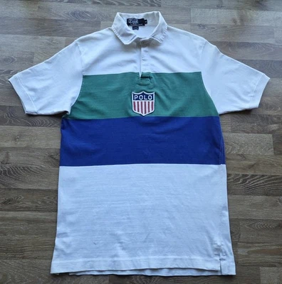 ¡Raro! Camisa Polo Ralph Lauren K Escudo Suizo Verdadero Vintage OG Años 90 Lo Life RL Foto 1 de 4
