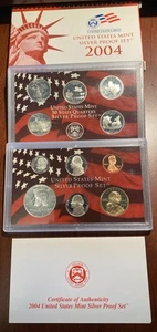 2004 US Mint Silver Proof Set w/COA - Picture 1 of 1