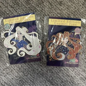 Disney Elsa Anna Sailor Moon Galaxy Fantasy Jumbo Pin Menge 2 Designs von Genn - Bild 1 von 4