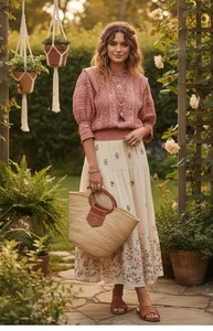 Free People Bluse Sydney Spitze Rüschen Puffärmel Größe M - Bild 1 von 5