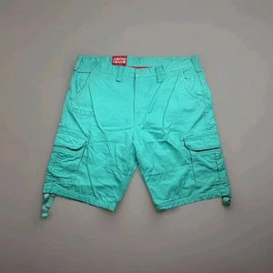Y2K Men's Jordan Craig CARGO SHORTS RETRO TEAL Size ( 40 ) - W/ (12”) Inseam - Picture 1 of 7