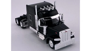 HO Logistics Peterbilt 589 Standup Sleeper Tractor #589095 HO 1/87 Scale, Black - Picture 1 of 3