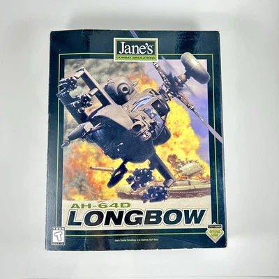 Jane's PC Combat Simulations - AH-64D Longbow Big Box PC Game Complete - Image 1 of 4