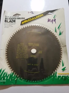 McCULLOCH 80 Tooth Brush Blade 216514-02 - NEW - Original Package - J2A - Picture 1 of 2