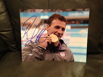 FOTO AUTOGRAFADA 8x10 assinada por Ryan Lochte olimpíadas de natação eua eua PROVA* **UAU** 1 - Imagem 1 de 3
