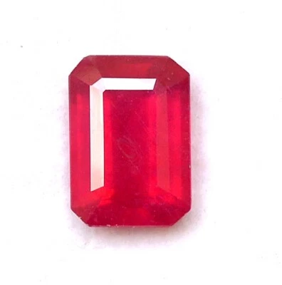 13x9 mm Natural Ruby Octagon Cut 8.72 Cts Faceted Mozambique Loose Gemstone GF - Image 1 of 4