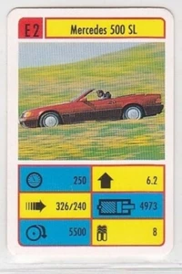 Vintage Mercedes Benz 500 SL (R129 SL-Class) Roadster Mini Playing Card - Picture 1 of 1