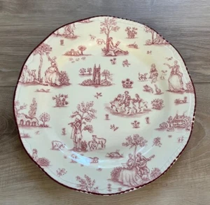 Wood & Sons Dinner Plate Toile de Jolie Red Pattern England - Picture 1 of 7