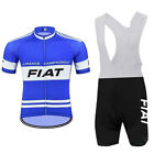 Retro Team Men Fiat Cycling Jersey bib shorts set Tops Cycling Bib Shorts Jersey