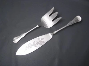 ROBBE & BERKING ALT KOPENHAGEN 800ER SILBER FISCH-TRANCHIERBESTECK - Picture 1 of 3