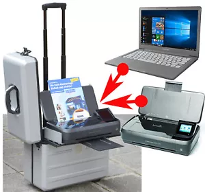 KOFFER TROLLEY PARAT TRON-X FÜR NOTEBOOK + BEFESTIGUNG FÜR HP OFFICEJET 250 - Bild 1 von 1