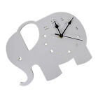 Élégante horloge murale éléphant gris décoration de pièce silencieuse