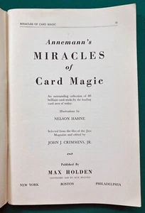 Milagros de la magia de cartas de Annemann - Imagen 1 de 2