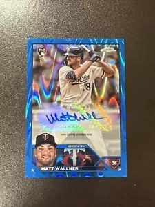 2023 Topps Chrome Blue Lava Refractor Autograph Auto Matt Wallner #87/150 RC - Picture 1 of 2