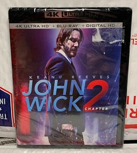 NEW JOHN WICK 2 ON 4K ULTRA HD+BLU-RAY+DIGITAL HD! 2 DISC SET! FACTORY SEALED! - Picture 1 of 2