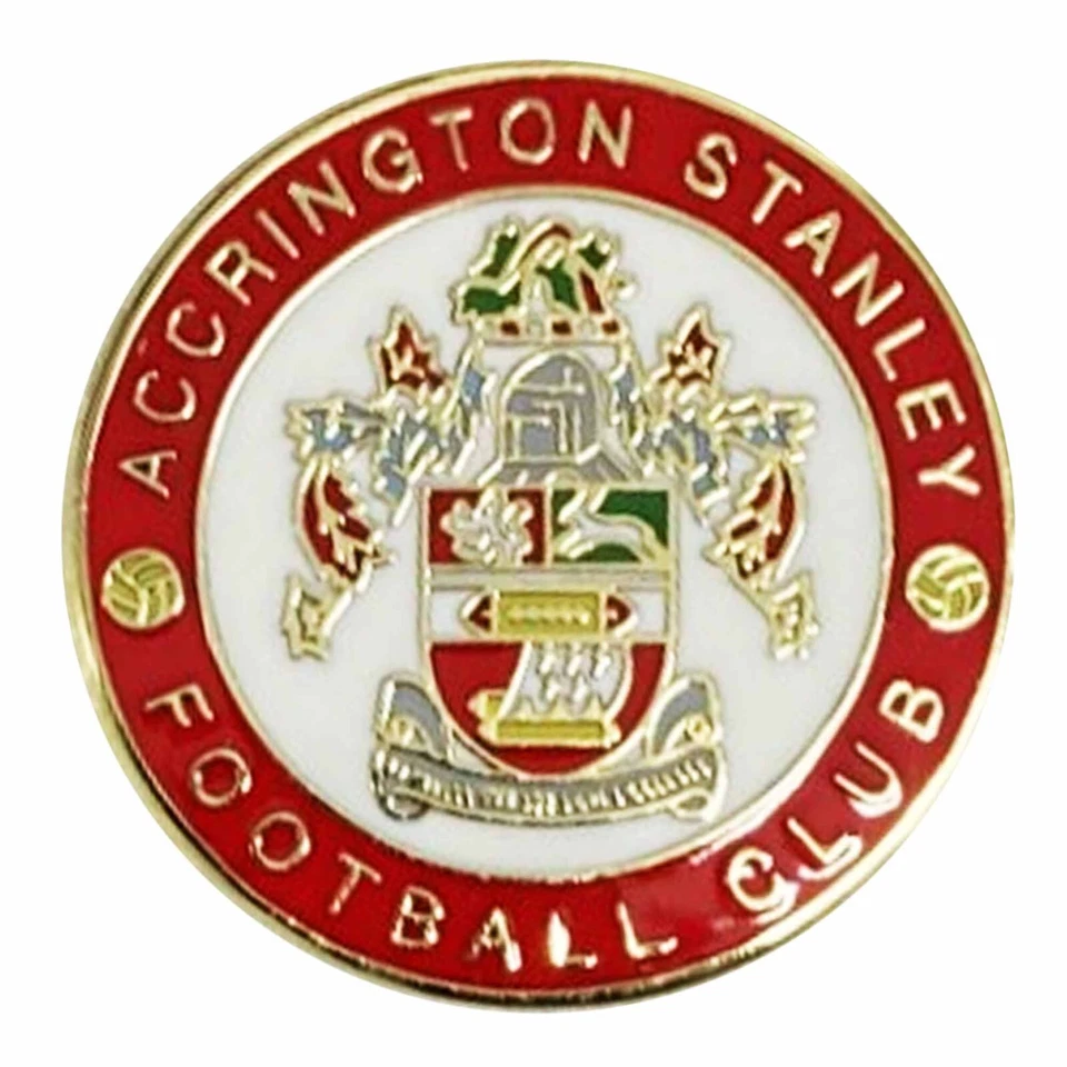 New Accrington Stanley Football Crest Enamel Pin Badge Accrington Football Badge - Image 1 of 3