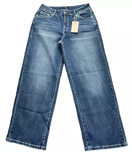 Flamingals Women's Wide Leg Jeans High Waist Vintage Style Pants Size L - Picture 1 of 9