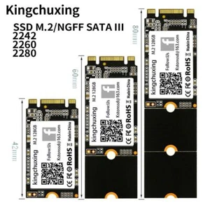 Kingchuxing M.2 2280 2242 2260 256 Go 512 Go 1 To 2 To SSD interne disque dur Sata 3 - Photo 1/8
